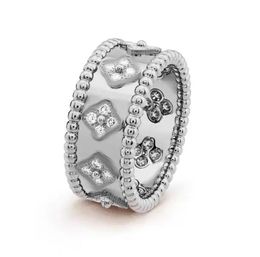 Jewellery designer female diamond ring with four leaf clover kaleidoscope Europe 925 silver fashion gold diamond lovers Jewellery Vale3863810