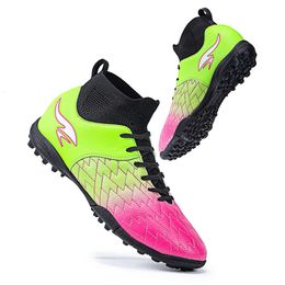 High Top TF Football Boots Men's Anti Slip Soccer Cleats Youth Professional AG Training Shoes for Children