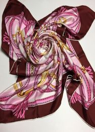 Whole new design women039s square scarf 100 silk good quality print pattern big size 130cm 130cm9853843