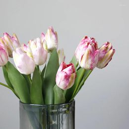 Decorative Flowers 1pc Tulip Artificial Flower Real Touch Bouquet Fake For Wedding Decoration Home Garen Decor