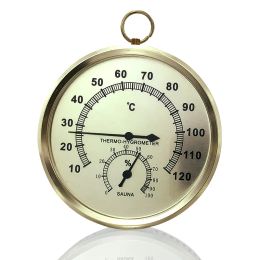 Gauges Sauna Thermometer Metal Dial Hygrometer Humidity Temperature Measurement Meter Indoor Room Accessory
