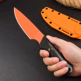 BM 15600OR Fixed Blade Knife Orange D2 blade Nylon glass Fibre Handles Survival Pocket Knives Outdoor Camping Hunting EDC tool