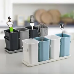 Kitchen Storage Rack Drain Household Multi-function Kitchenware Chopsticks Tube Knife Spoon Finishing Box