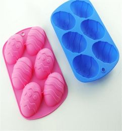 New Home 6 Cavity Easter Egg Shape Baking Tray Silicone Mould Dessert Silicone Cake Chocolate Baking Moulds Silicone Decoration Acce2710827