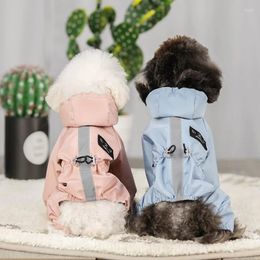 Dog Apparel Waterproof Raincoat For Small Medium Dogs Reflective Soft Impermeable Puppy Jumpsuit Windproof Outfits Outdoor Pet Product