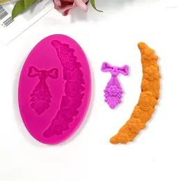 Baking Moulds European Retro Pattern Silicone Mould Bake DIY Cake Decoration Bowknot Fondant Mould