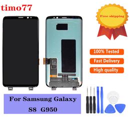 Original 100 Tested LCD Panels Display Touch Screen Digitizer Replacement Part For Samsung Galaxy S8 G950 G950A G950F G950T G950V8339123