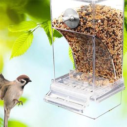 Other Bird Supplies Automatic Neat Feeder White Transparent Parrot Anti-splash Food Large Capacity Birdcage Accessories