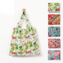 Storage Bags Multi-style Multi-color Waterproof Shopping Bag One-shoulder Folding Large Capacity Polyester Gift