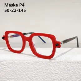 Sunglasses Maske P4 Square Cool Acetate Durable Men Fashion Classic Eyeglasses Women Royal Luxury Retro Glasses With Originals