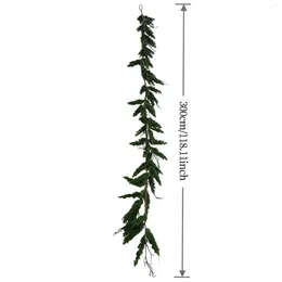 Decorative Flowers Artificial Christmas Garland Decoration Wreath Cedar Vines Xmas For Wall Porch