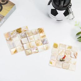 Table Mats Natural Shell Mosaic Square Heat Insulation Tableware Mat Pose Pography Props Room Decoration Woven Kitchen Tools