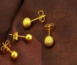 whole fine 24k gold plated slippy bead transfer stud earring womenDangle stud earring earrings bride earring Women shippi314e928896486691