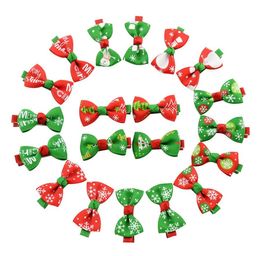 Pet Cats Grooming Accessories Clips pet dog cat Hair bow Hairpin Christmas ornaments ribbed bow hairpin228s4342534