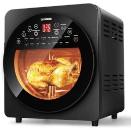 Fryers 2023 New CUSIMAX Air Fryer Toaster Oven, 15.5 Quart Air Fryer Combo, Large Convection Roaster with Rotisserie & Dehydrator
