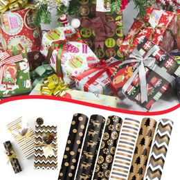 Window Stickers 70cmx50cm Single-sided Wrapping Paper Christmas Gift Packing Single Side Year Material Home Decor #W3