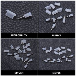 20 Pairs Typec Dust Plug Silicone Ear Plugs for Cell Phone Mobile Accessories Headphone Jack USB Silica Gel Stopper