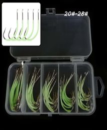 50pcsbox 5 Sizes Mixed 2028 Luminous Maruseigo Hook High Carbon Steel Barbed Fishing Hooks Fishhooks Asian Carp Pesca Tackle K9304557