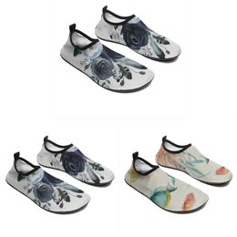 men women customized wading shoes cartoon animal design diy word black white blue red slip-on mens trainer gai 088