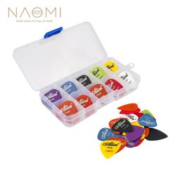 NAOMI Guitar Picks 24pcs Acoustic Electric Guitar Picks Plectrums Pick Case Assorted Random Thickness Guitar Parts Accessories4836604