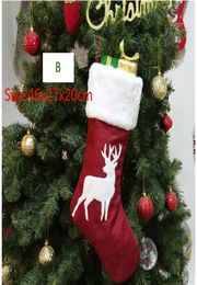 Christmas Gift Bag Christmas Stocking Christmas Tree Ornament For Kids Candy Bag Stocking New Year Prop Socks Xmas Decoration2551717