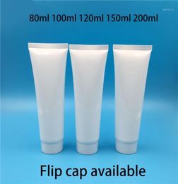 80ml 100ml 120ml 150ml 200ml White Plastic Cosmetic Tube Facial Cleanser Hand Cream Squeeze Hosepipe Bottle 50pcs 17570563