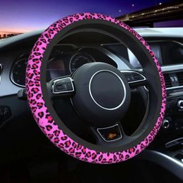 Steering Wheel Covers Leopard Cheetah Seamless Cover Animal Skin Print Spots Protector Universal 37-38cm Car Accessories