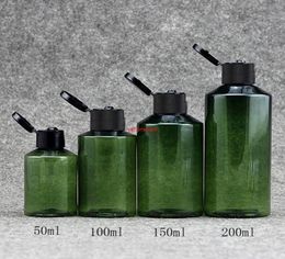 30pcs 50ml 100ml 150ml 200ml Plastic Cosmetic Cream Bottle Refillable Essence Lotion Flip cap Empty Bottles green Containergood pa5819012