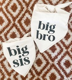 Dog Apparel Big Sis Or Bro Bandana Scarf For Baby Announcement Birth Maternity Poshoot Natural Party Decoration