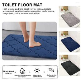 Bath Mats 3D Non Slip Bathroom Mat Embossed Absorbent Washable Door Machine Quick Carpet Doormat Drying Kitchen L6H6