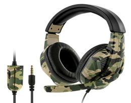 35mm Camo Wired Gaming Headset Camouflage Over Ear Headphones with Microphone for 3 Xbox One 360 for Switch PC Video Games7953137