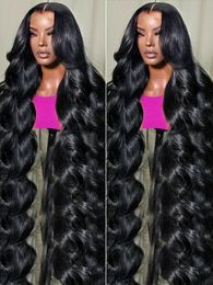 30 40 Inch 13x4 Body Wave Lace Front Human Hair Wigs 250% Brazilian Water Wave 13x6 HD Transparen Lace Frontal Wig For Women 240408