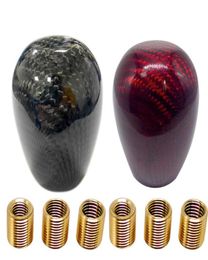 Car Real Carbon Fibre Gear Shift Knob Short Throw Shifter Lever Head Universal W adapters5498716