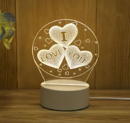 3D LED Lights 3 Colour Changeable Night Light for Kid Toy USB Port Table Lamps Base with Various Novelty Illusion and 4mm Acrylic P4237262