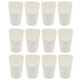 Disposable Cups Straws 50Pcs Kraft Paper Cup Take-out For French Fries Ice Cream