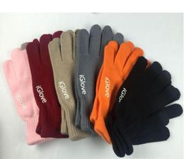Fashion Unisex iGloves Colourful Mobile Phone Touched Gloves Men Women Winter Mittens Black Warm Smartphone Driving Glove 2pcs a pa3868750