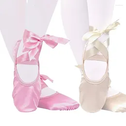 Dance Shoes Girls Kids Pointe Slippers With Ribbons High Quality Ballerina Practice Shoe For Ballet
