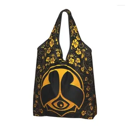 Storage Bags Funny Printed Tomorrowland Shopping Tote Portable Shoulder Shopper Belgian Electronic Dance Music Festival Handbag