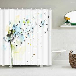 Shower Curtains Dandelion Natural Flowers Waterproof Bathroom Curtain Bath High Quality With Hooks