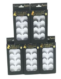 Flash girl brand F810 F820 F830 F840 F850 factory whole 5 models 5pais Eye Lashes Natural 5 pairs 3D mink eyelashes with7508351