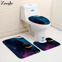 Bath Mats Zeegle Star Series Bathroom Carpet 3 Pieces Toilet Rug Set Non-slip Shower Room Pad Doormats Absorbent Cover