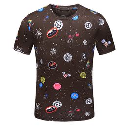 Summer Mens Designer T Shirt Casual Man Womens Loose Tees med bokstäver Tryck Kort ärmar Top Sell Luxury Men Loose Edition T Shirt Size M-XXXL A4