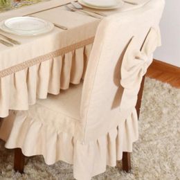 Chair Covers Mordern Cover Fashion Trend Spring And Summer Comfortable High Quality Cotton Solid Colour Bowknot