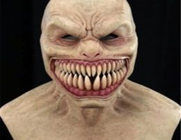 New Horror Stalker Mask Cosplay Creepy Monster Big Mouth Teeth Chompers Latex Masks Halloween Party Scary Costume Props Q08068336520