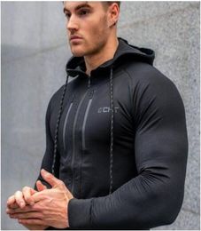 Men Casual Hoodies Gym Sport Running Training Fitness bodybuilding Sweatshirt Outdoor Sportswear Male Hooded Jacket Hoodies With P4012154