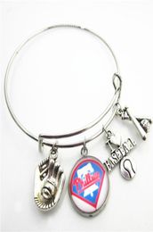 US Baseball Team Philadelphia Dangle Charm DIY Necklace Earrings Bracelet Bangles Buttons Sports Jewellery Accessories9374584