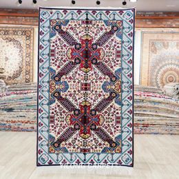 Carpets 91x152cm Handwoven Silk Tribal Area Rug Family Room Oriental Villa Carpet (BL118)