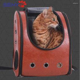 Cat Carriers Bag Pet Dog Transparent Circulation Breathable Out Portable Large-Capacity Space PU And Outdoor Supplies