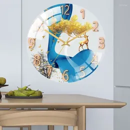 Wall Clocks 12INCH Living Room Fashion Quartz Clock Household Bedroom Silent Non Perforated
