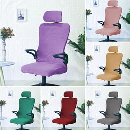 Chair Covers 1 Set Computer Swivel Seat Stretch Armrest Cover Office Elastic Split Comfortable